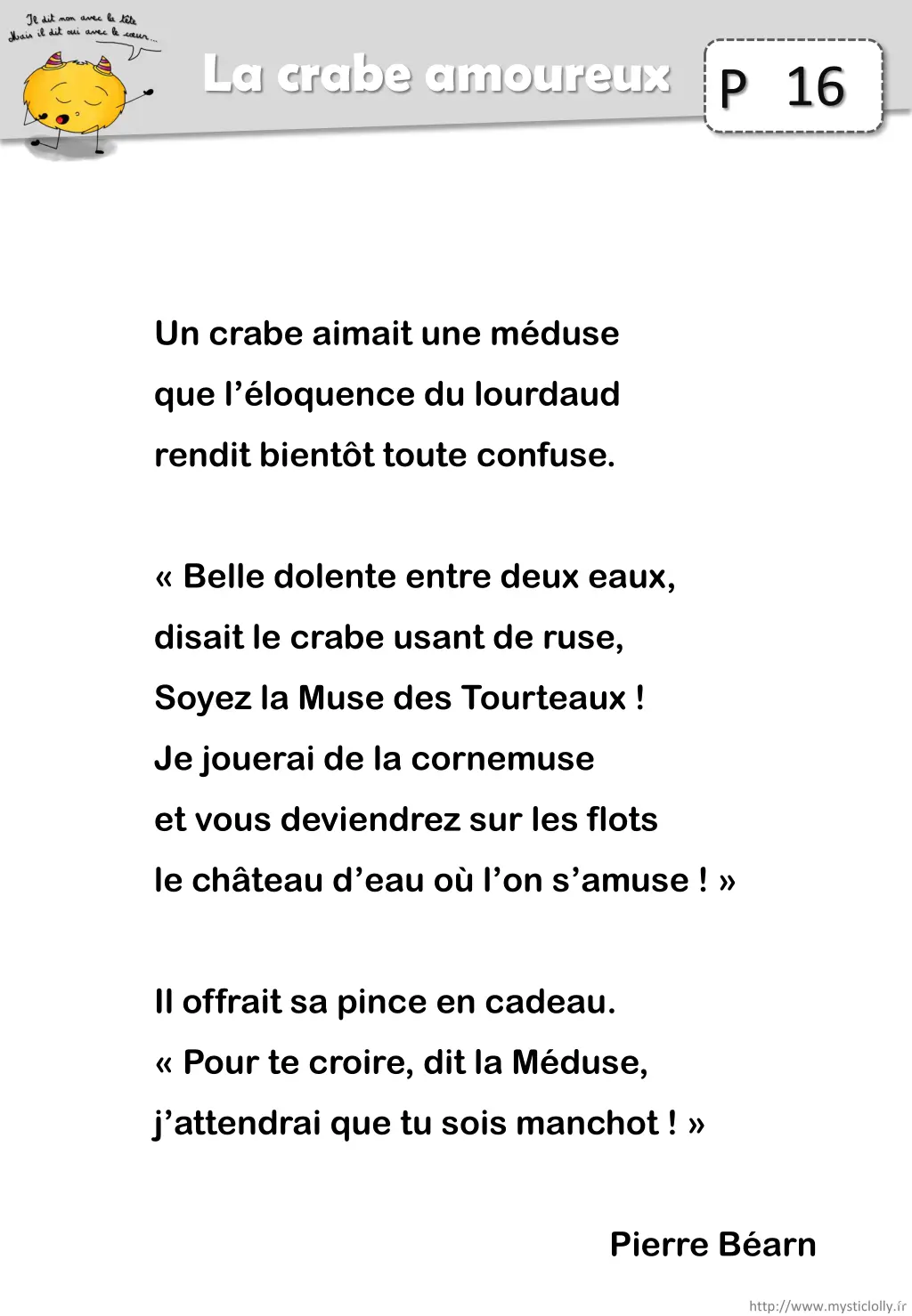 la crabe amoureux