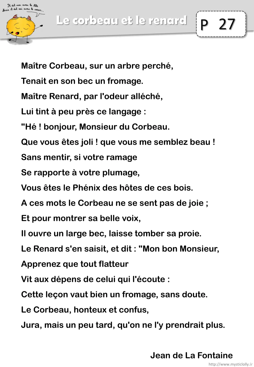 le corbeau et le renard