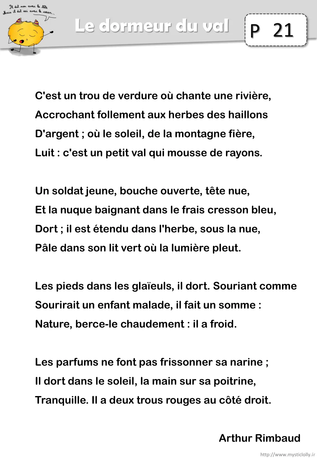 le dormeur du val