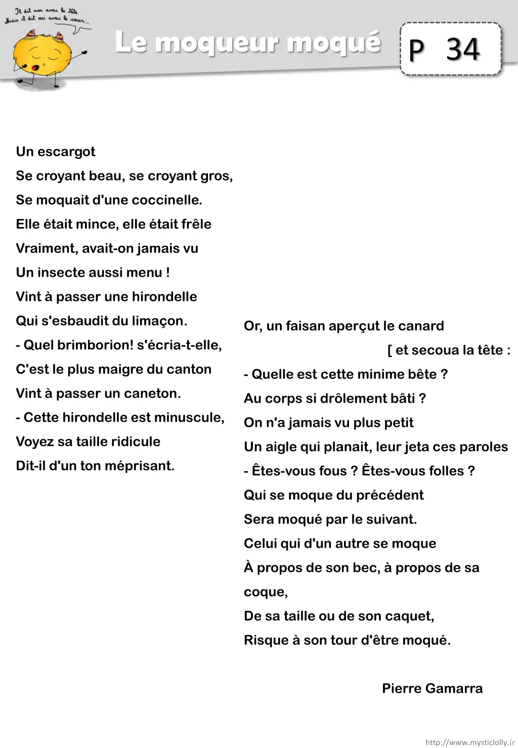 le moqueur moqu