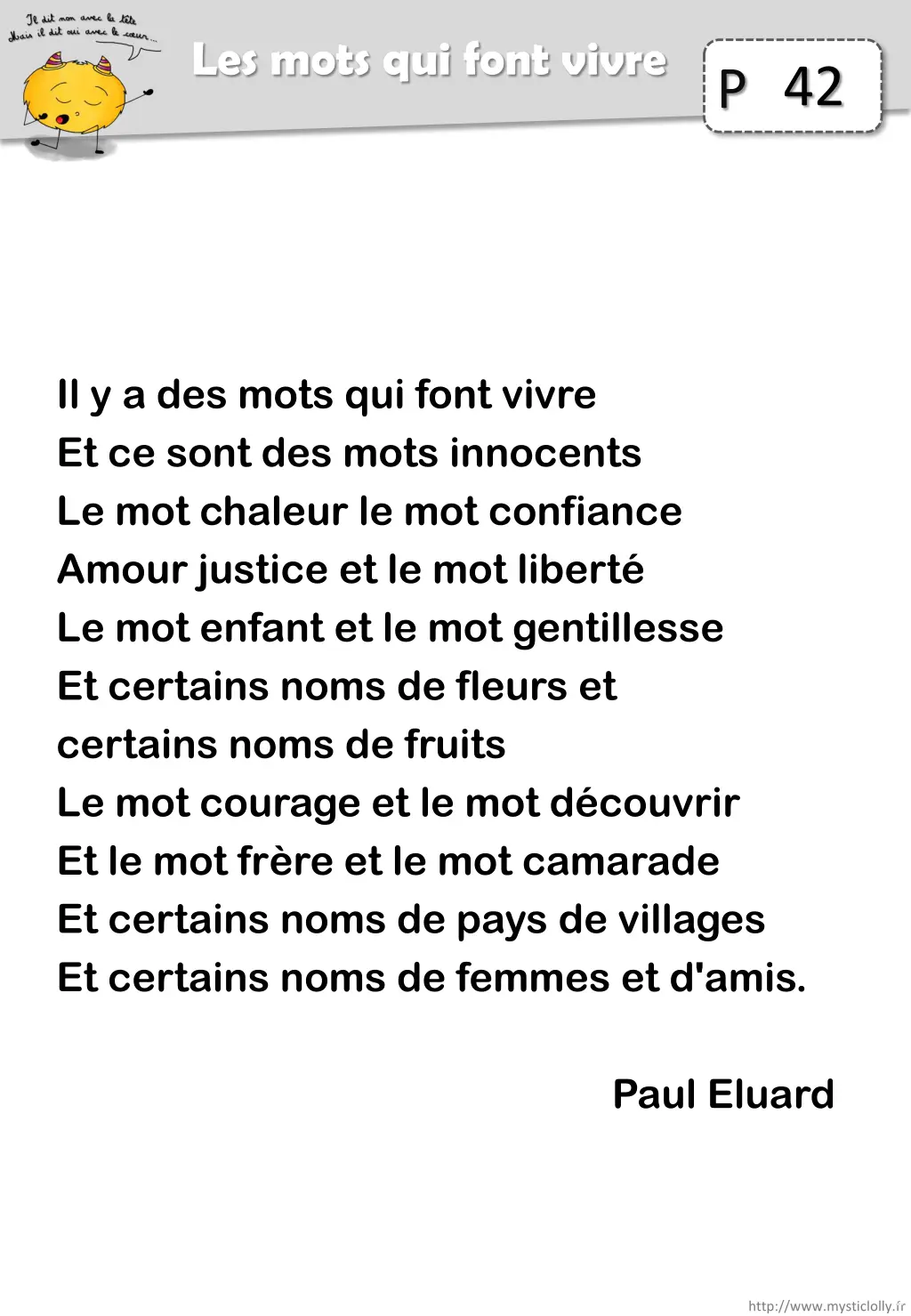les mots qui font vivre