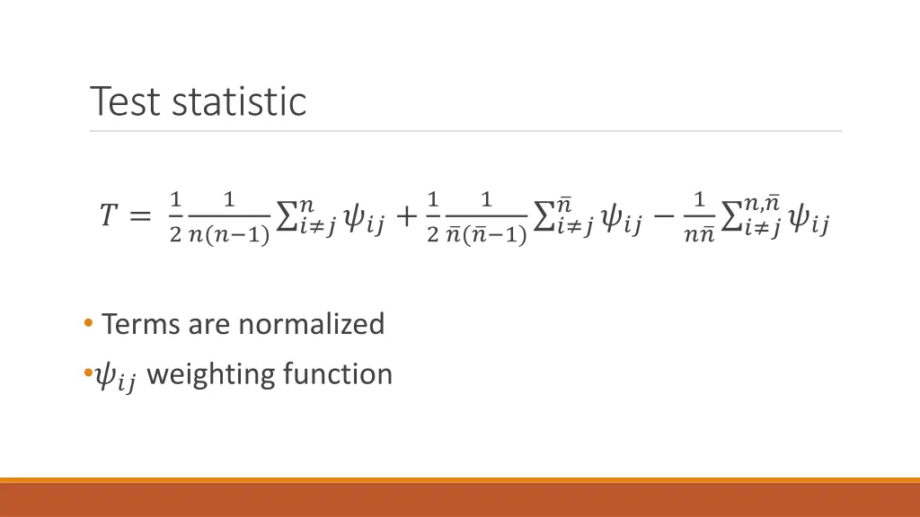 test statistic