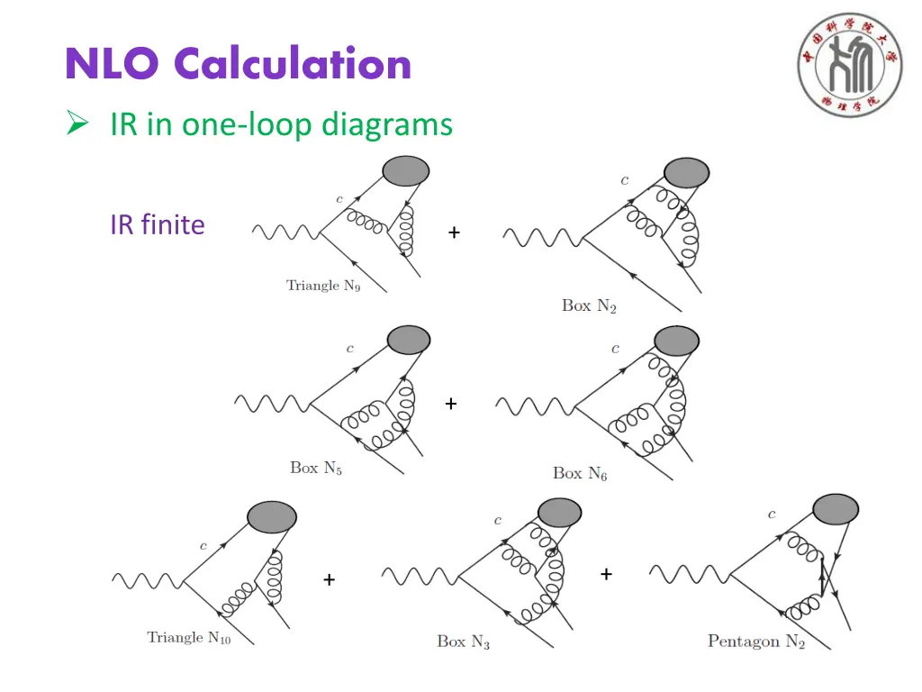 nlo calculation ir in one loop diagrams