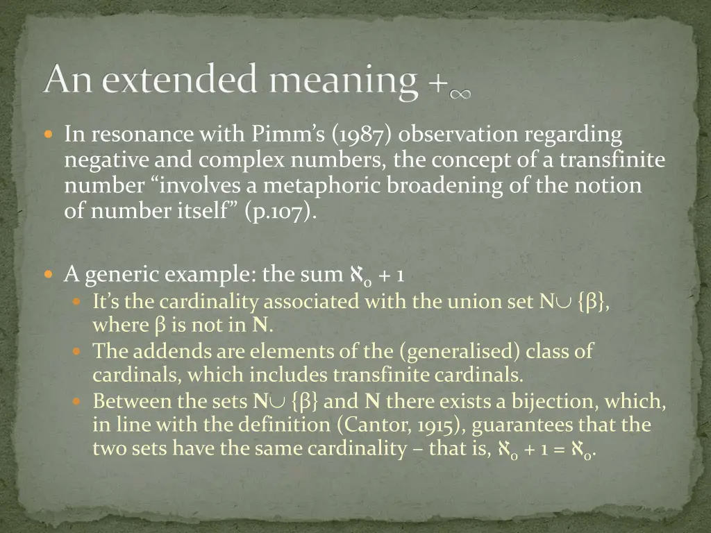 an extended meaning 1
