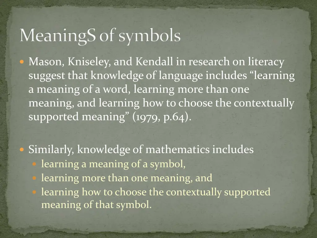 meaningsof symbols