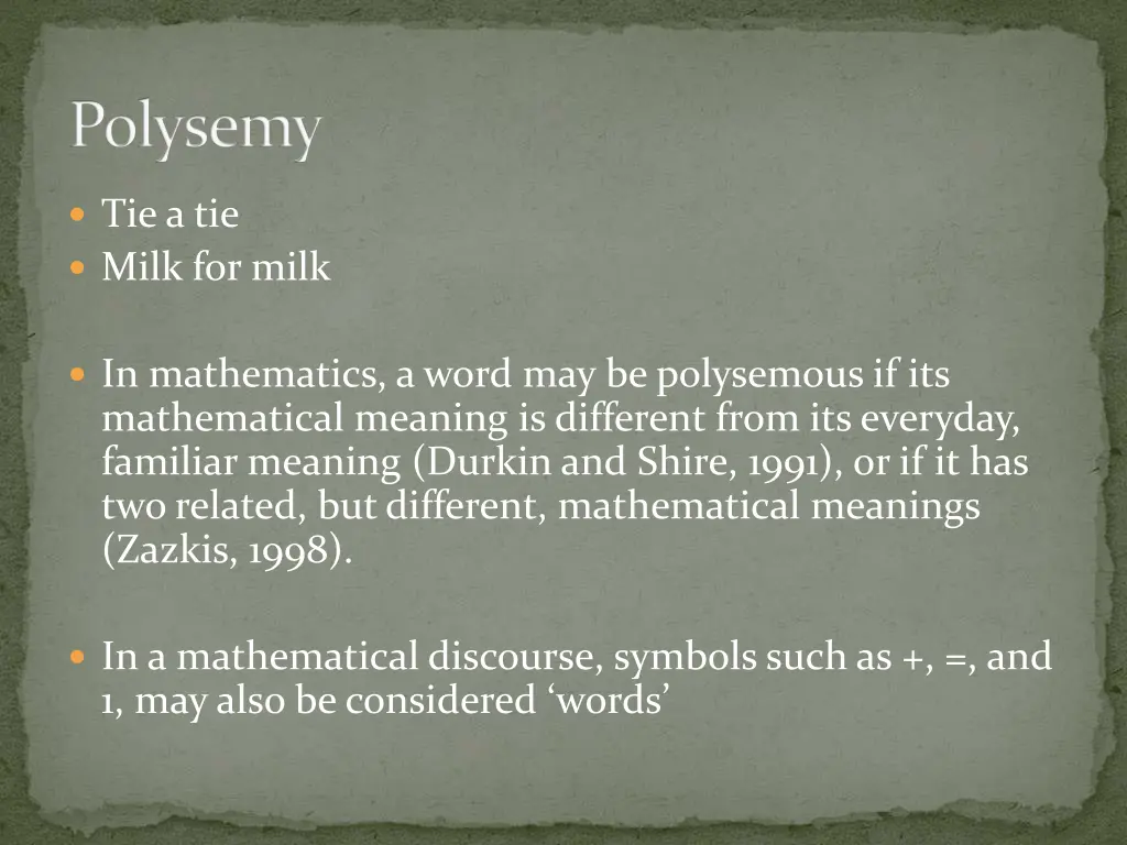 polysemy 1