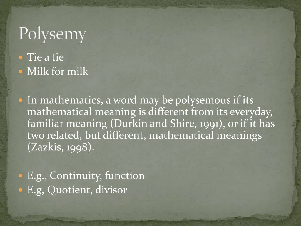 polysemy