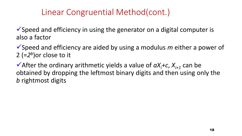 linear congruential method cont 3