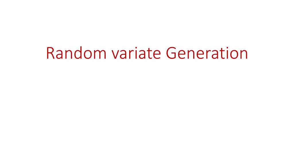 random variate generation
