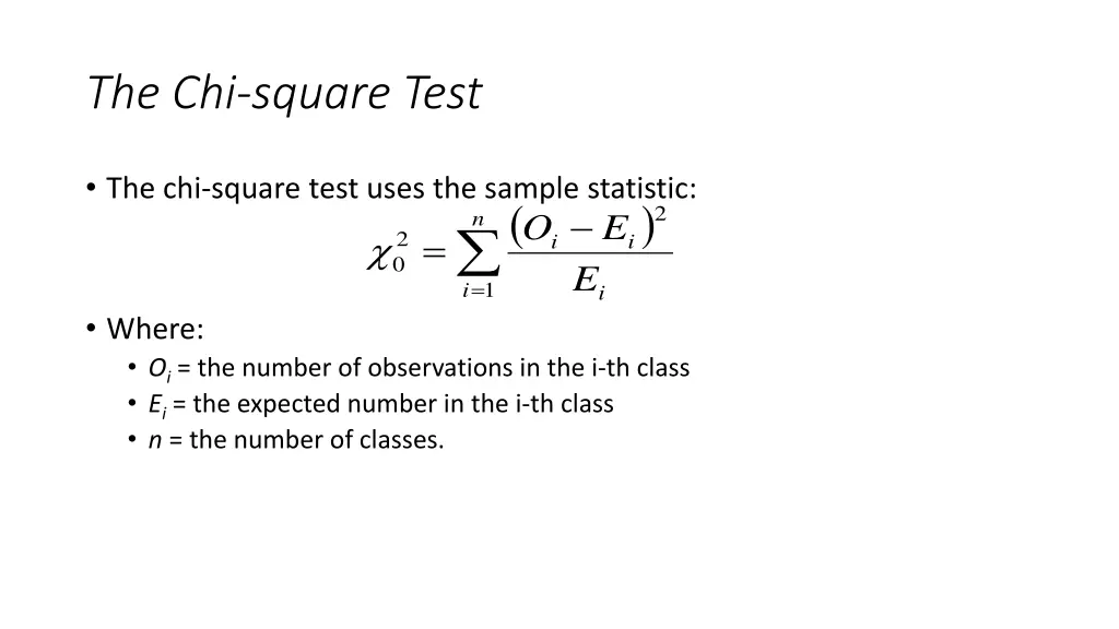 the chi square test