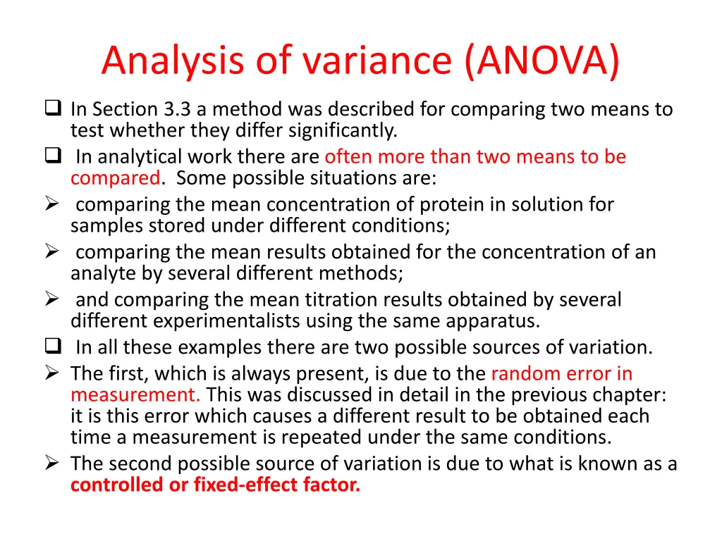 analysis of variance anova