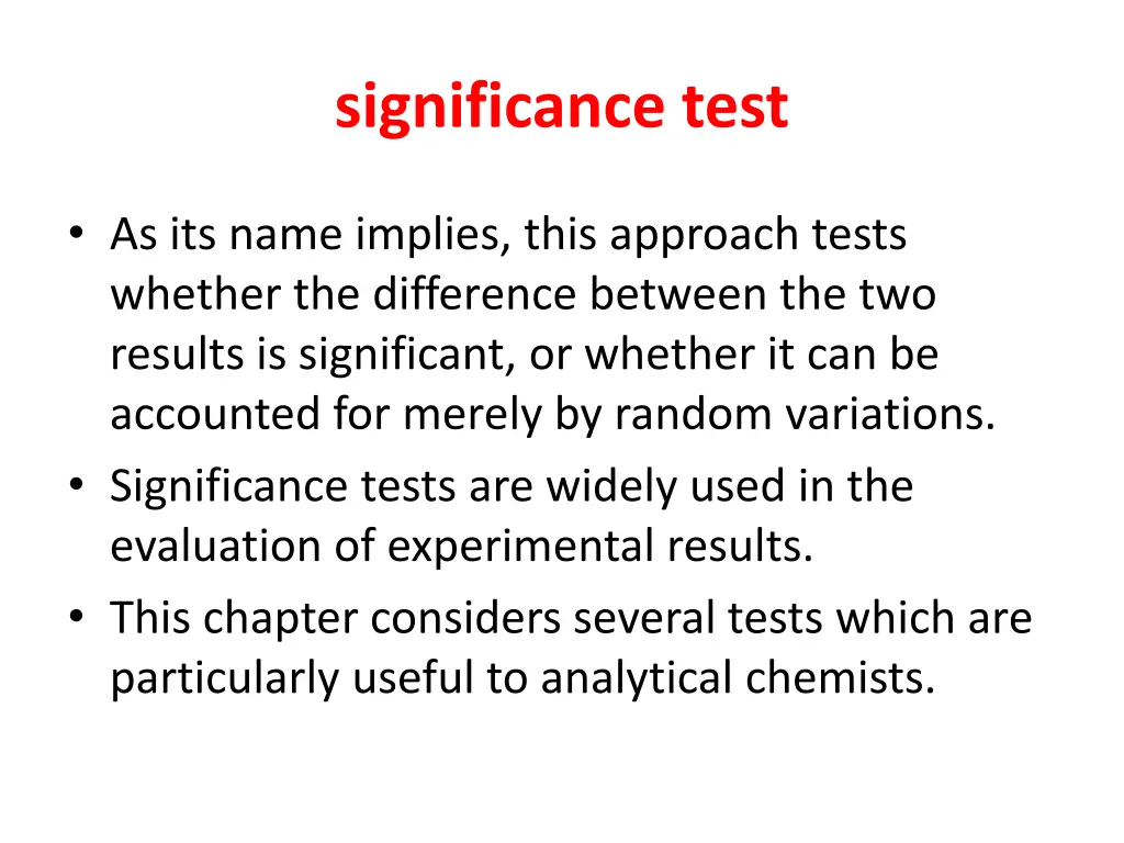 significance test