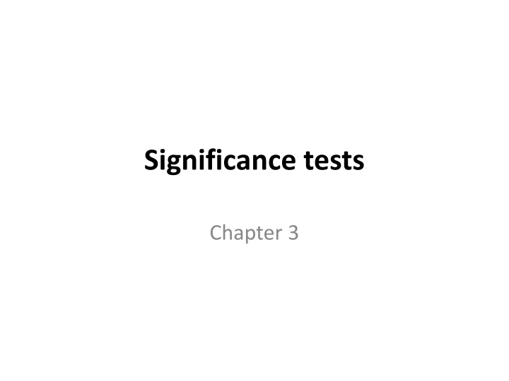 significance tests