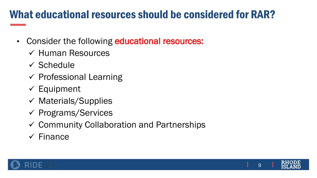 what educational resources should be considered