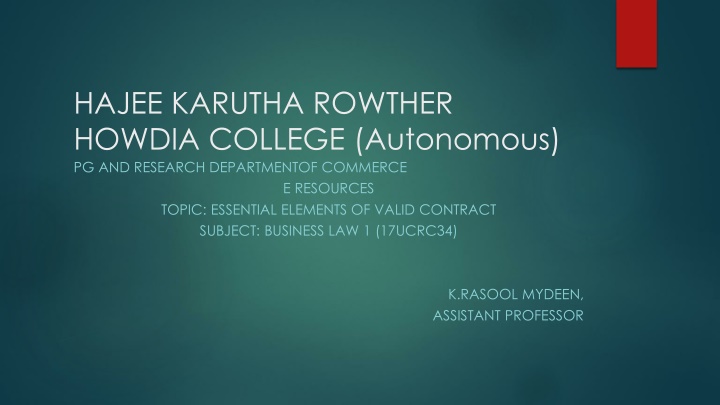 hajee karutha rowther howdia college autonomous