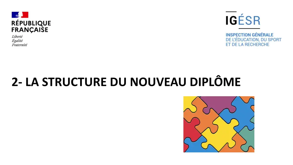 2 la structure du nouveau dipl me