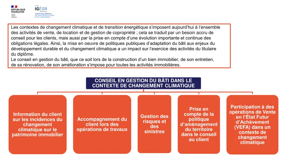 les contextes de changement climatique