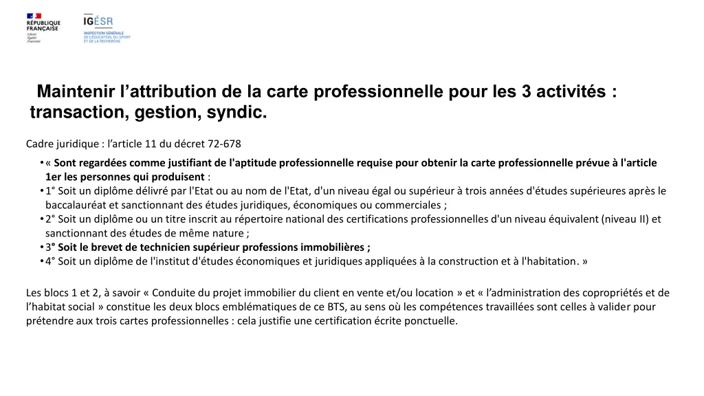m aintenir l attribution de la carte