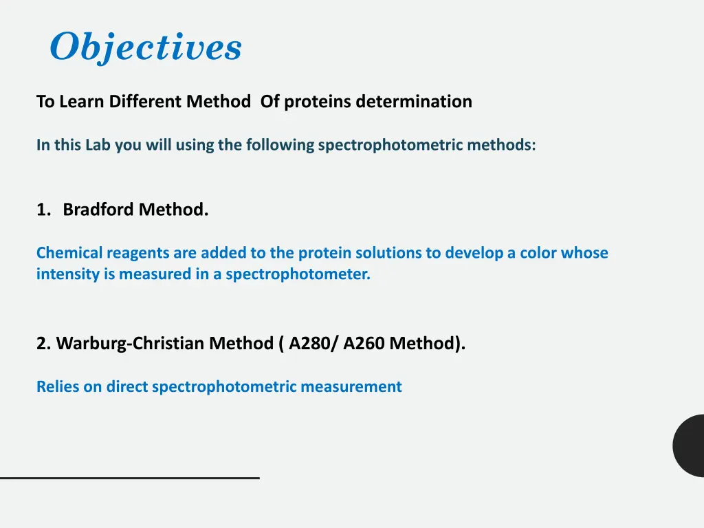 objectives