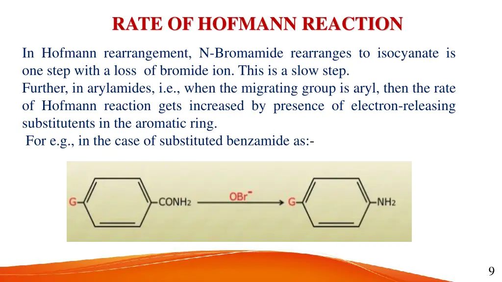 rate of hofmann reaction