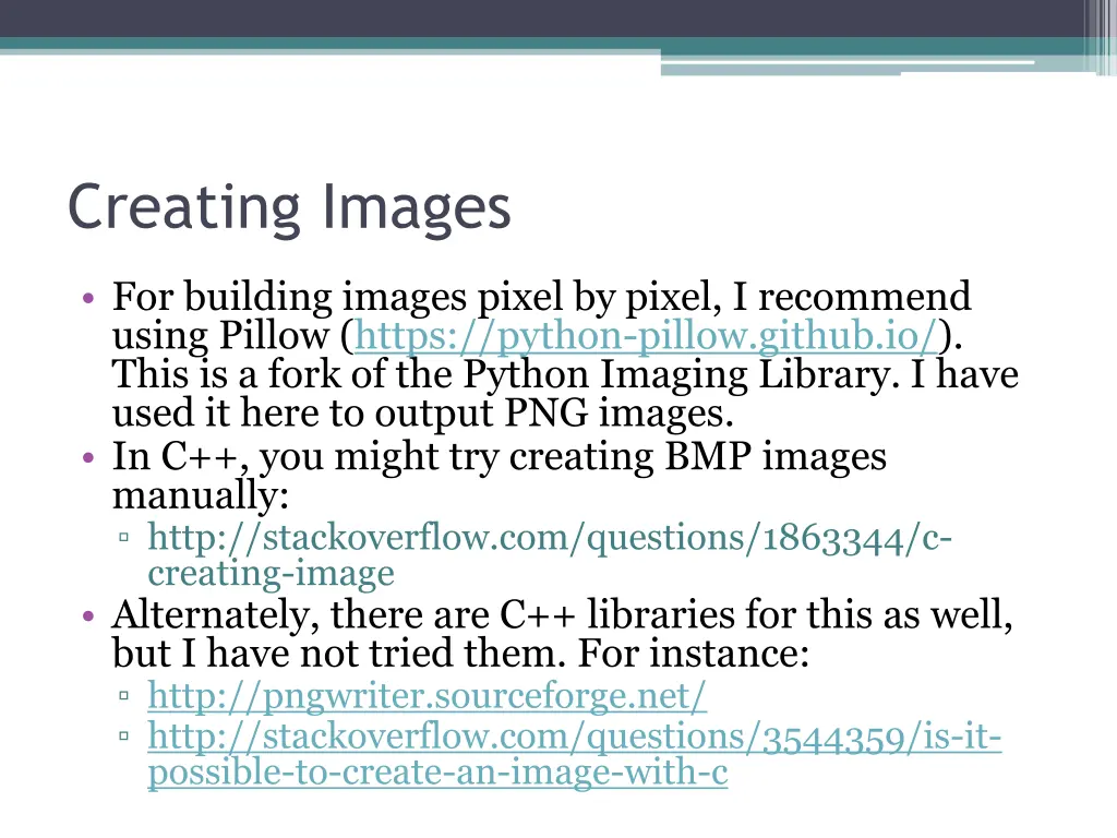 creating images
