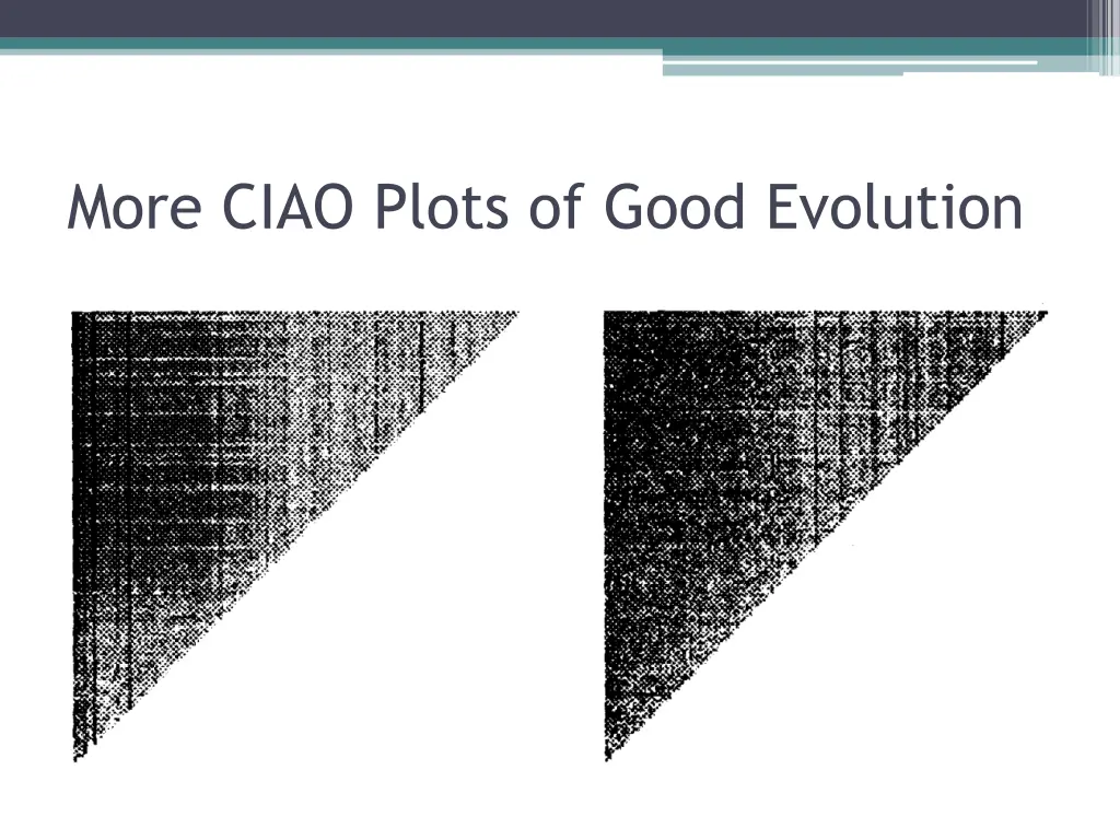more ciao plots of good evolution