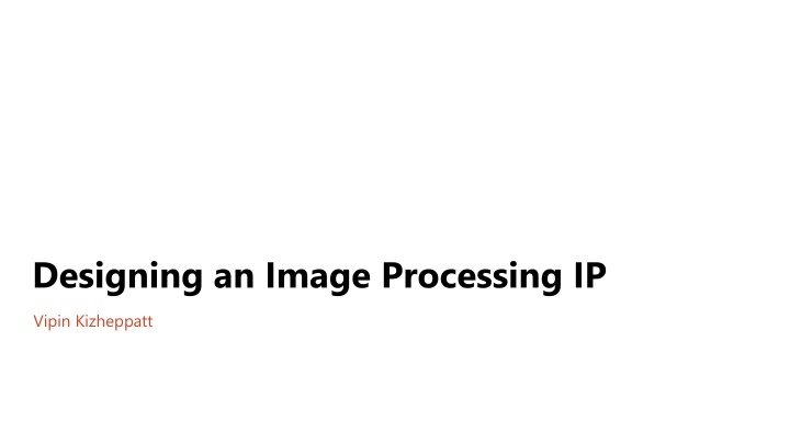 designing an image processing ip