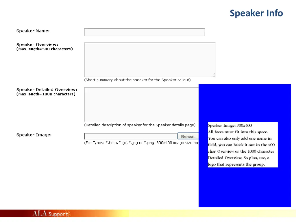 speaker info
