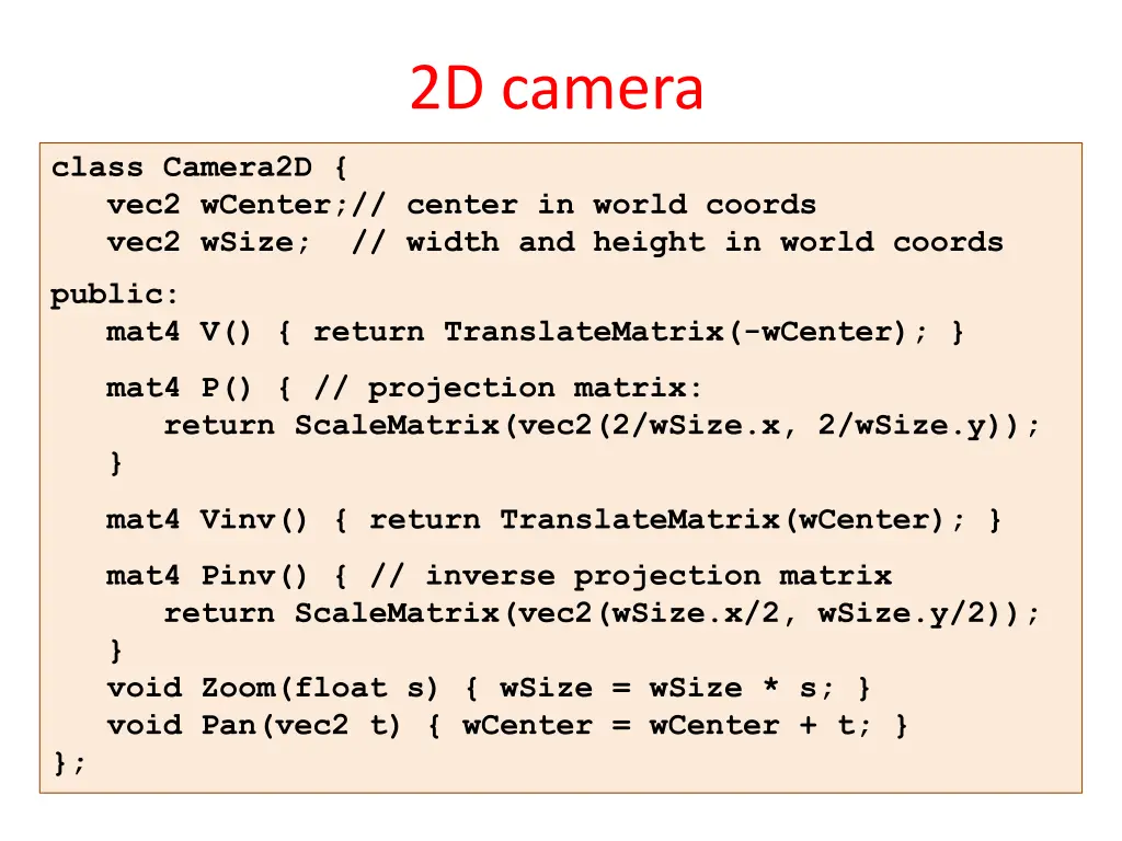 2d camera