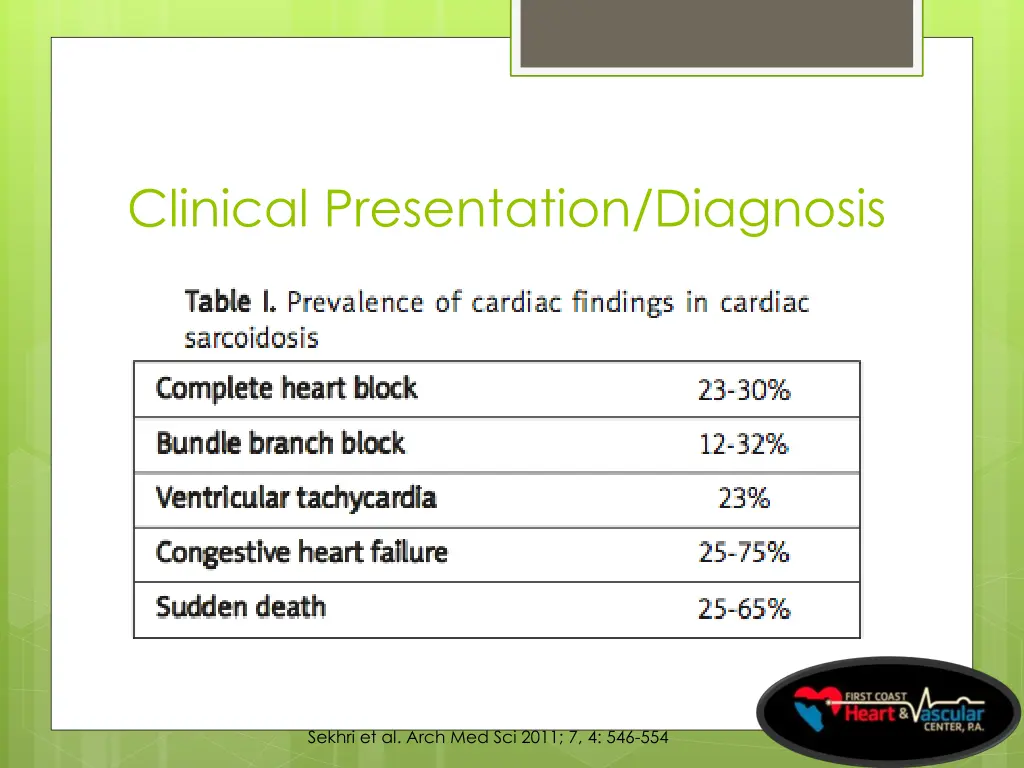 clinical presentation diagnosis