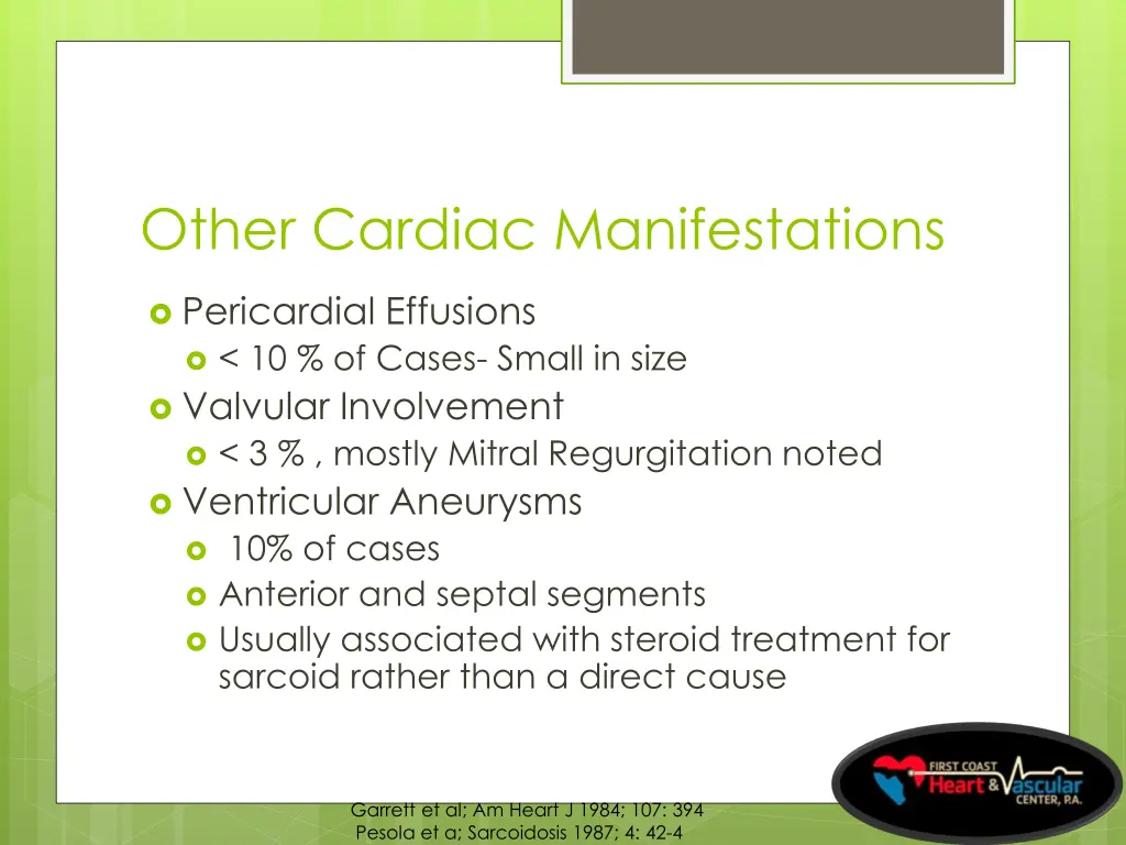 other cardiac manifestations