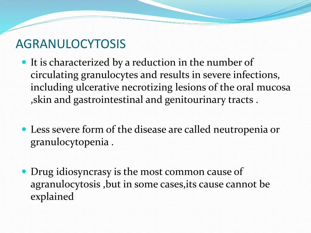 agranulocytosis