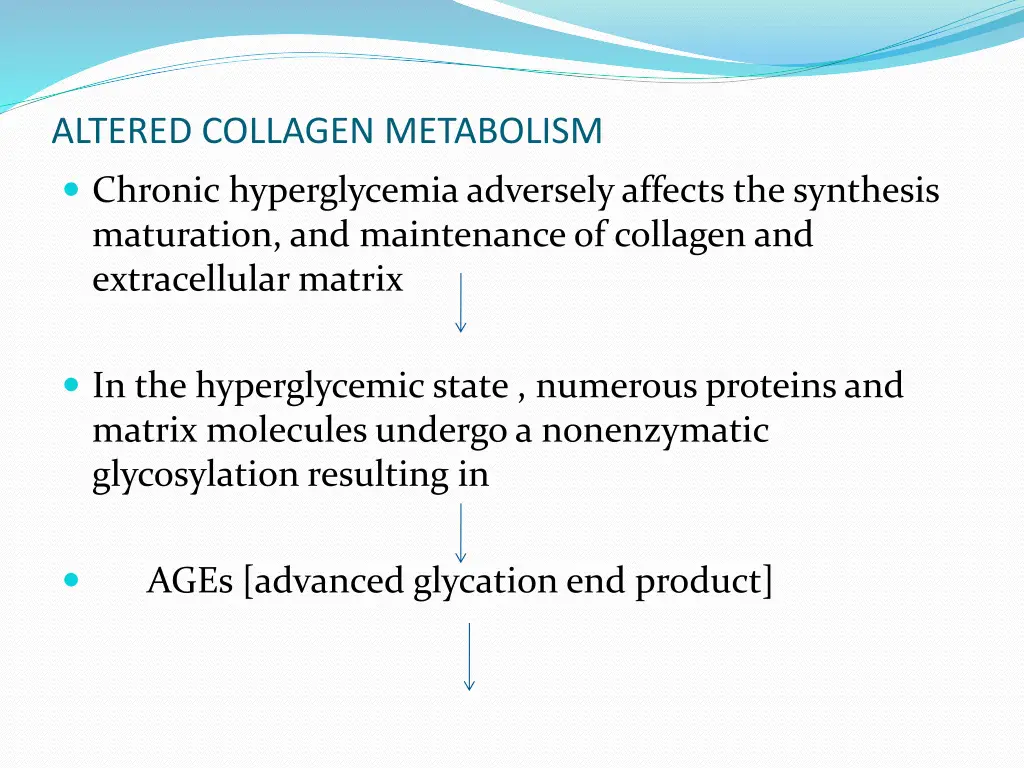 altered collagen metabolism