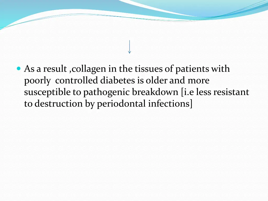 as a result collagen in the tissues of patients
