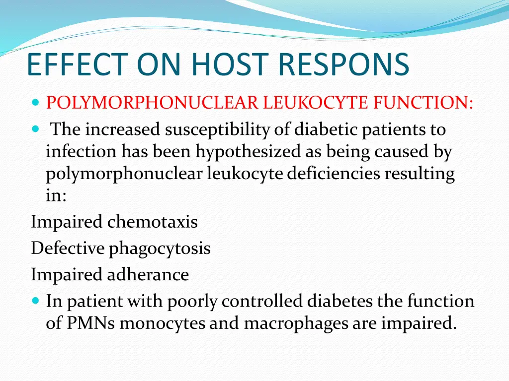 effect on host respons