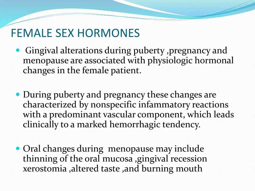 female sex hormones