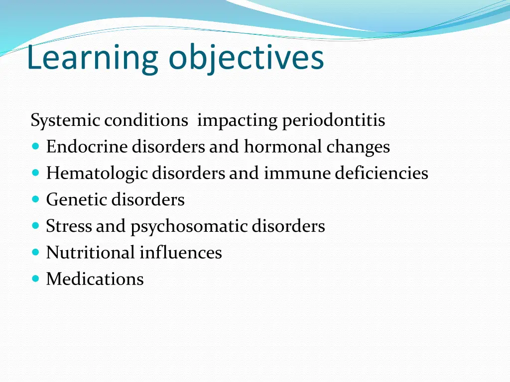 learning objectives