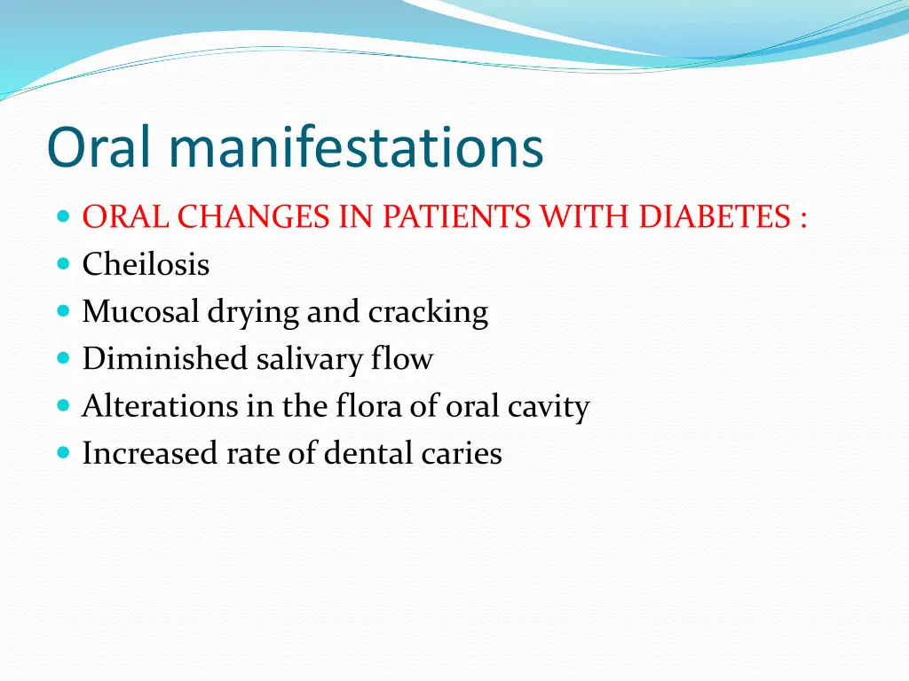 oral manifestations