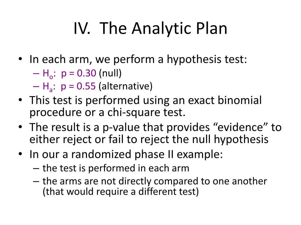 iv the analytic plan 1