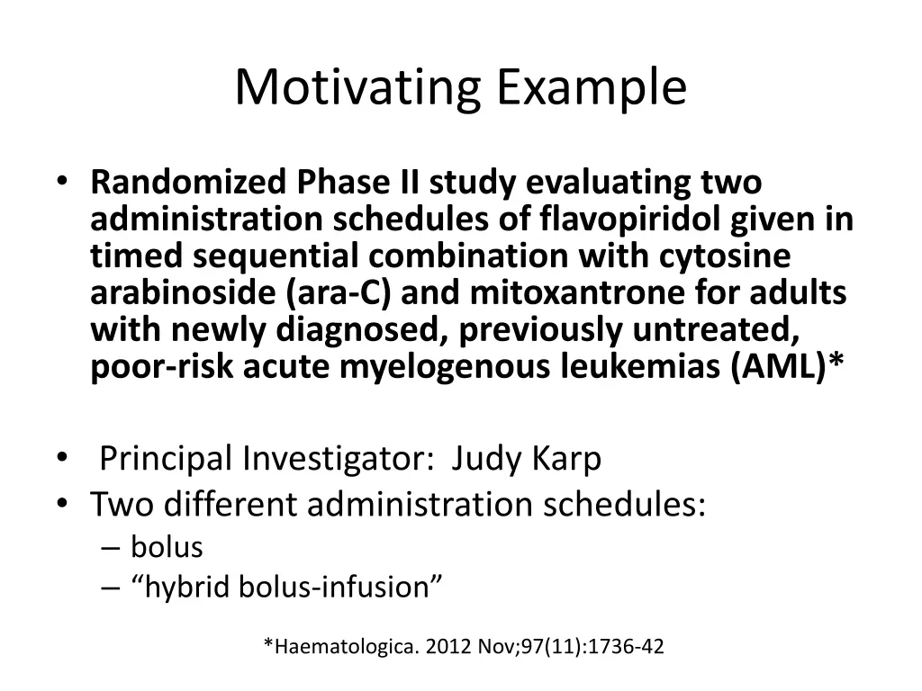 motivating example