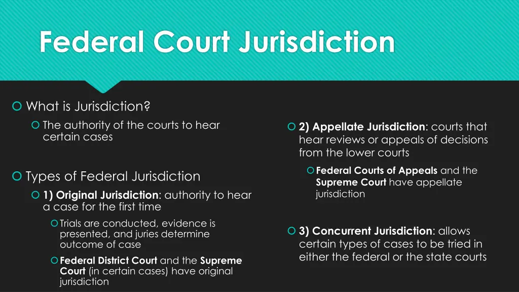 federal court jurisdiction