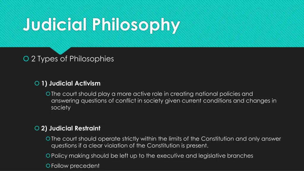judicial philosophy