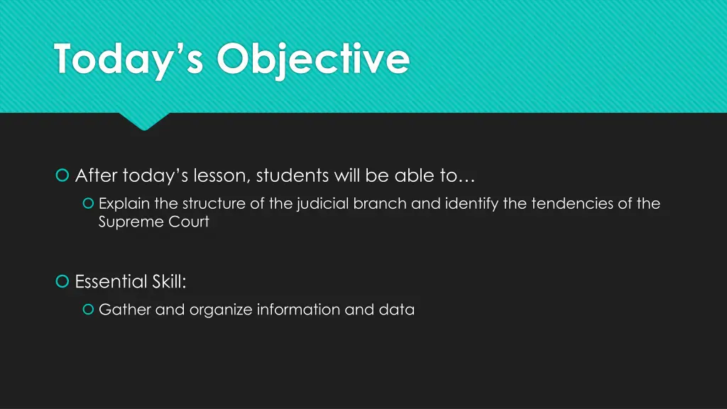 today s objective