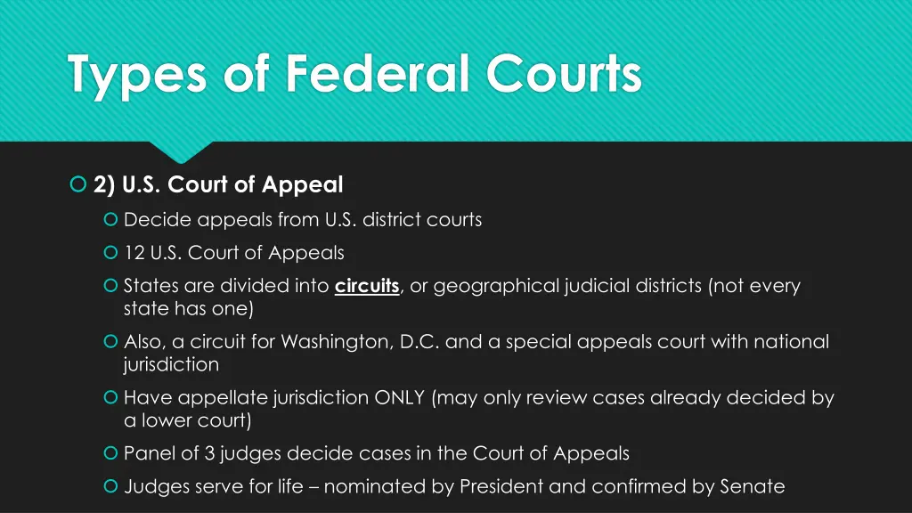 types of federal courts 1