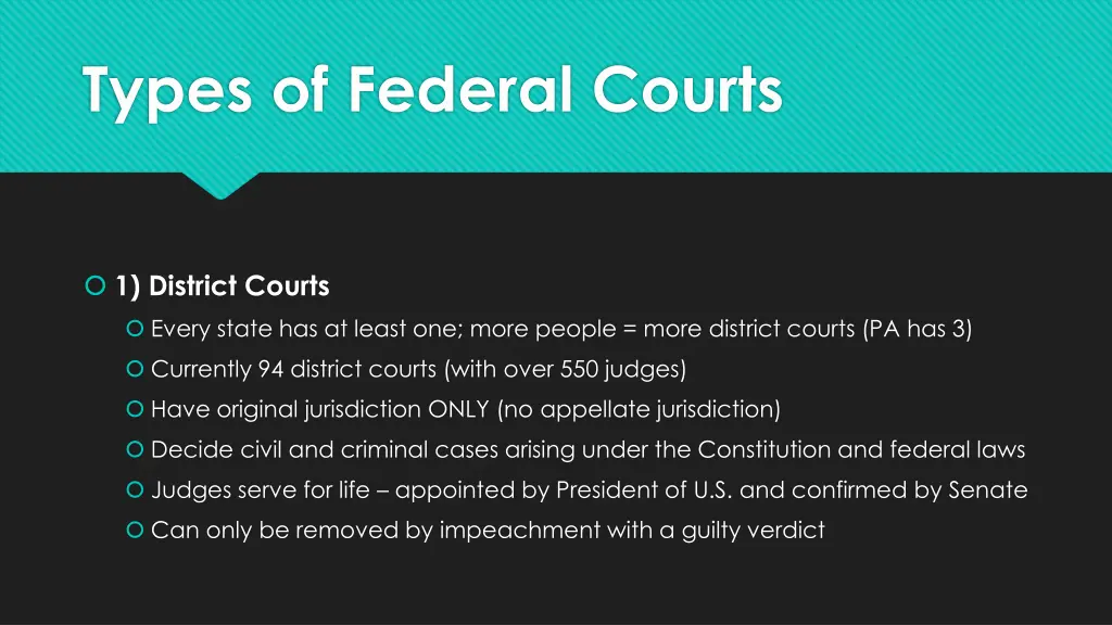 types of federal courts