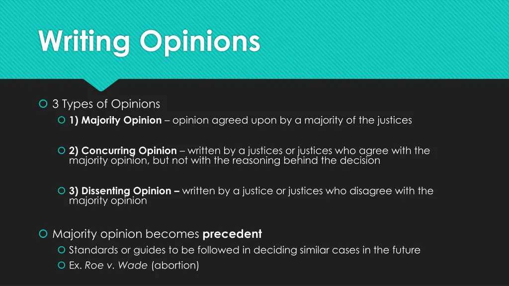 writing opinions
