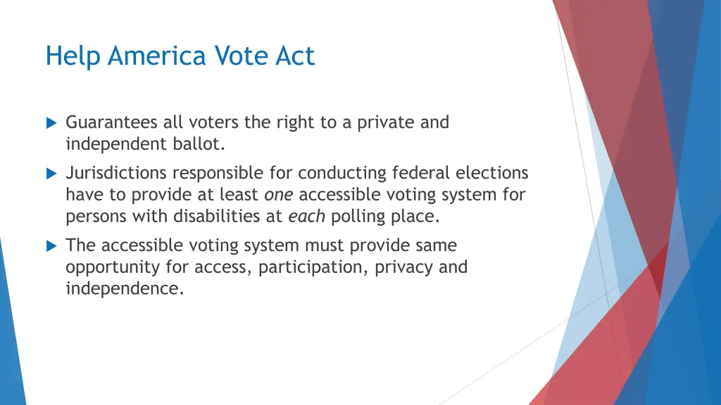 help america vote act