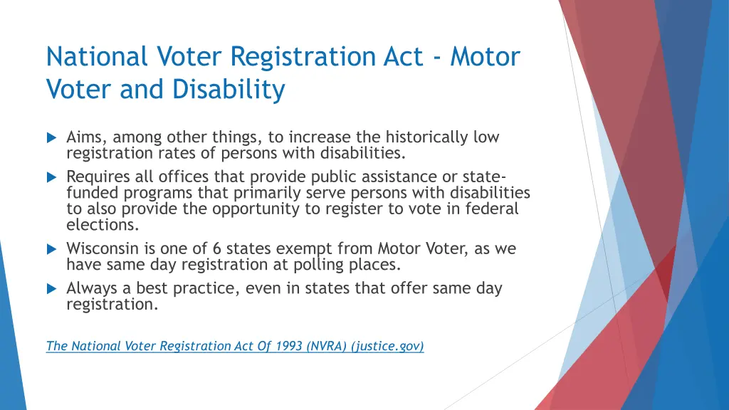 national voter registration act motor voter