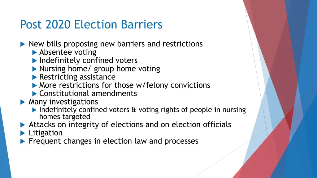 post 2020 election barriers