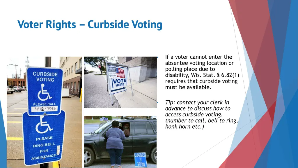 voter rights curbside voting